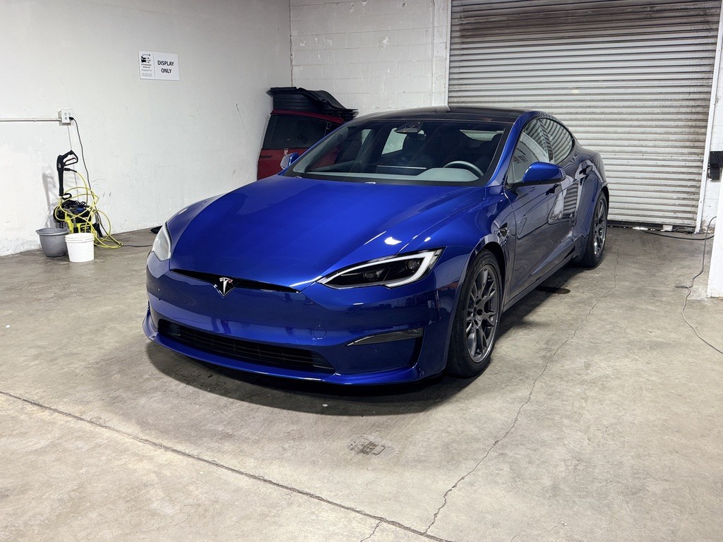 Blue Tesla Model S
